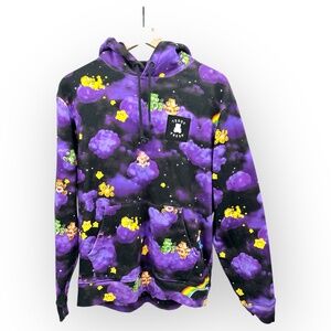 Teddy Fresh x Care Bears Purple Black Cloudy Pattern Care Bears Rainbow Hoodie